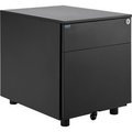 Global Equipment Interion    Low Height 2 Drawer Pedestal, Black 812233